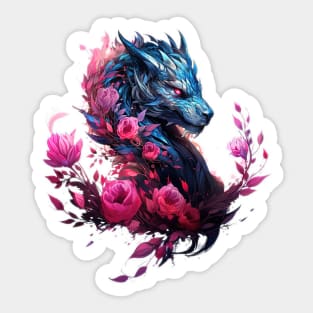 Dragon of the Roses Sticker